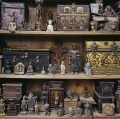 Another shelf of historical objects and mementos in Dain Dumass's office.